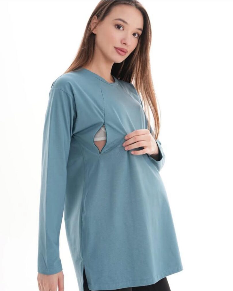 pull 2en1 d'allaitement et de grossesse 7002 – Image 2