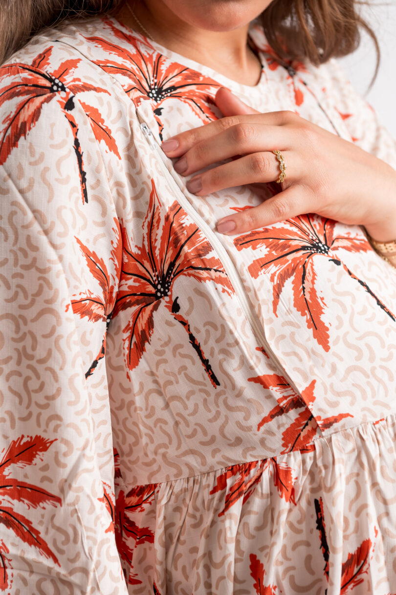 ROBE en lin d'allaitement et de grossesse  2486-A – Image 3