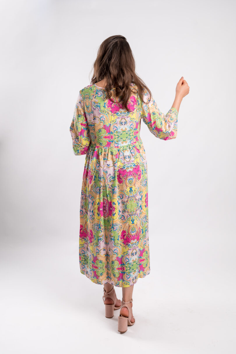 ROBE en lin d'allaitement et de grossesse  2486-B – Image 4