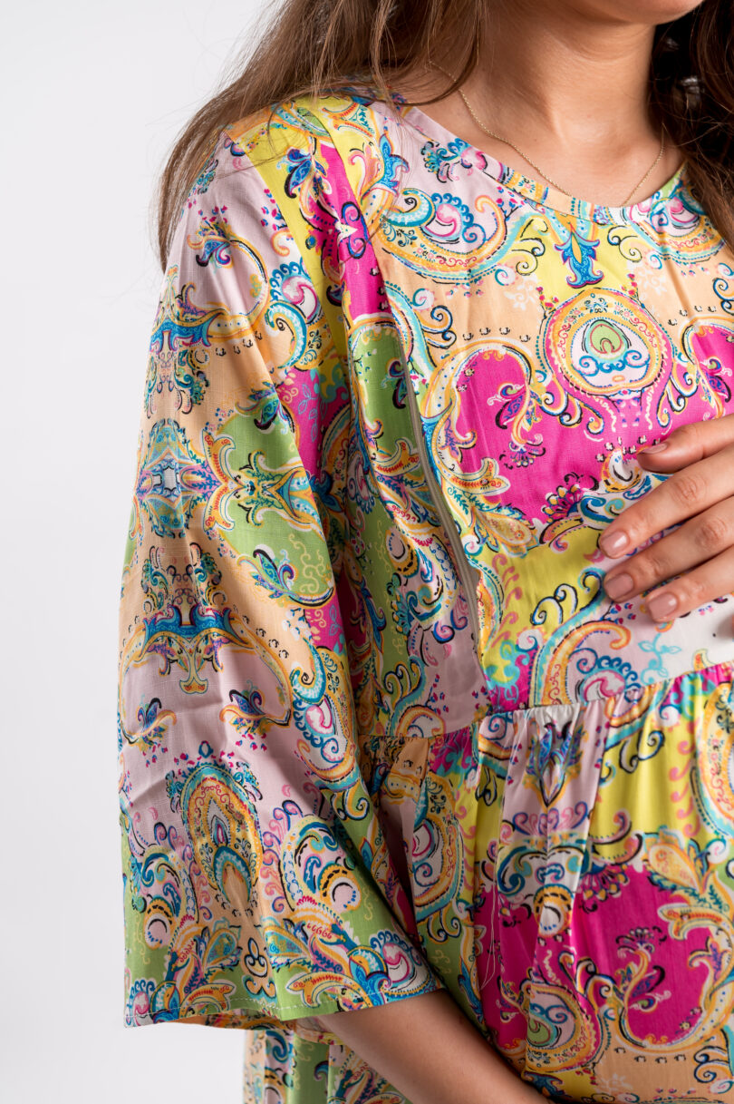 ROBE en lin d'allaitement et de grossesse  2486-B – Image 2