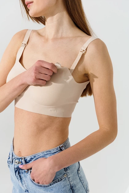 Soutien-gorge d'allaitement rembourré sans armature en polyamide 492 – Image 3