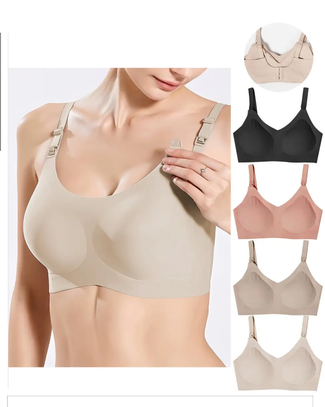 Soutien-gorge d'allaitement rembourré sans armature en polyamide 492