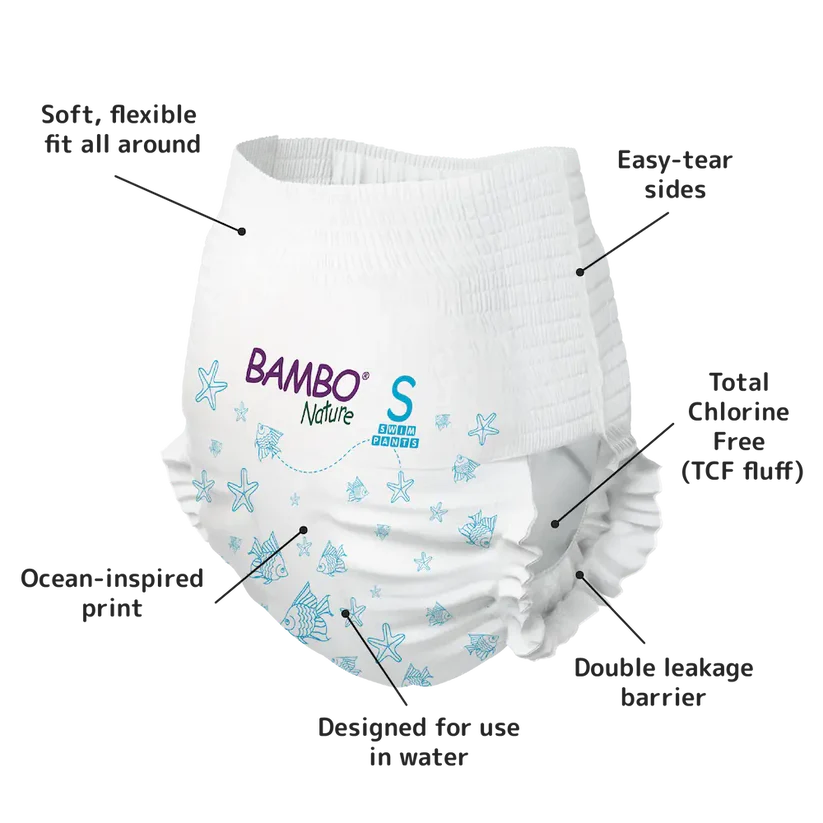 Bambo Nature Swim Pants Small 7-12kg 12pcs – Image 2