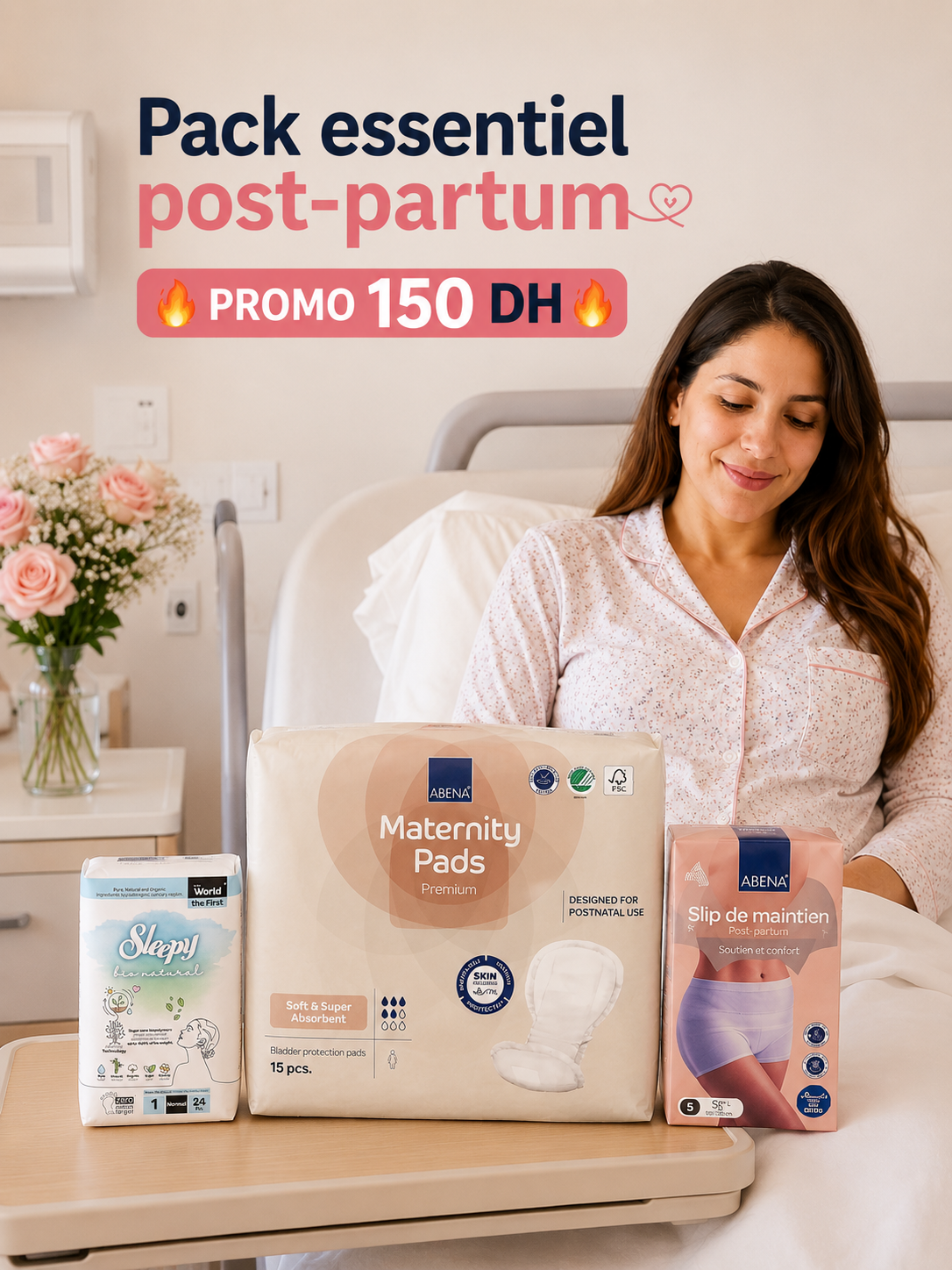Pack essentiel post-partum 150 DH
