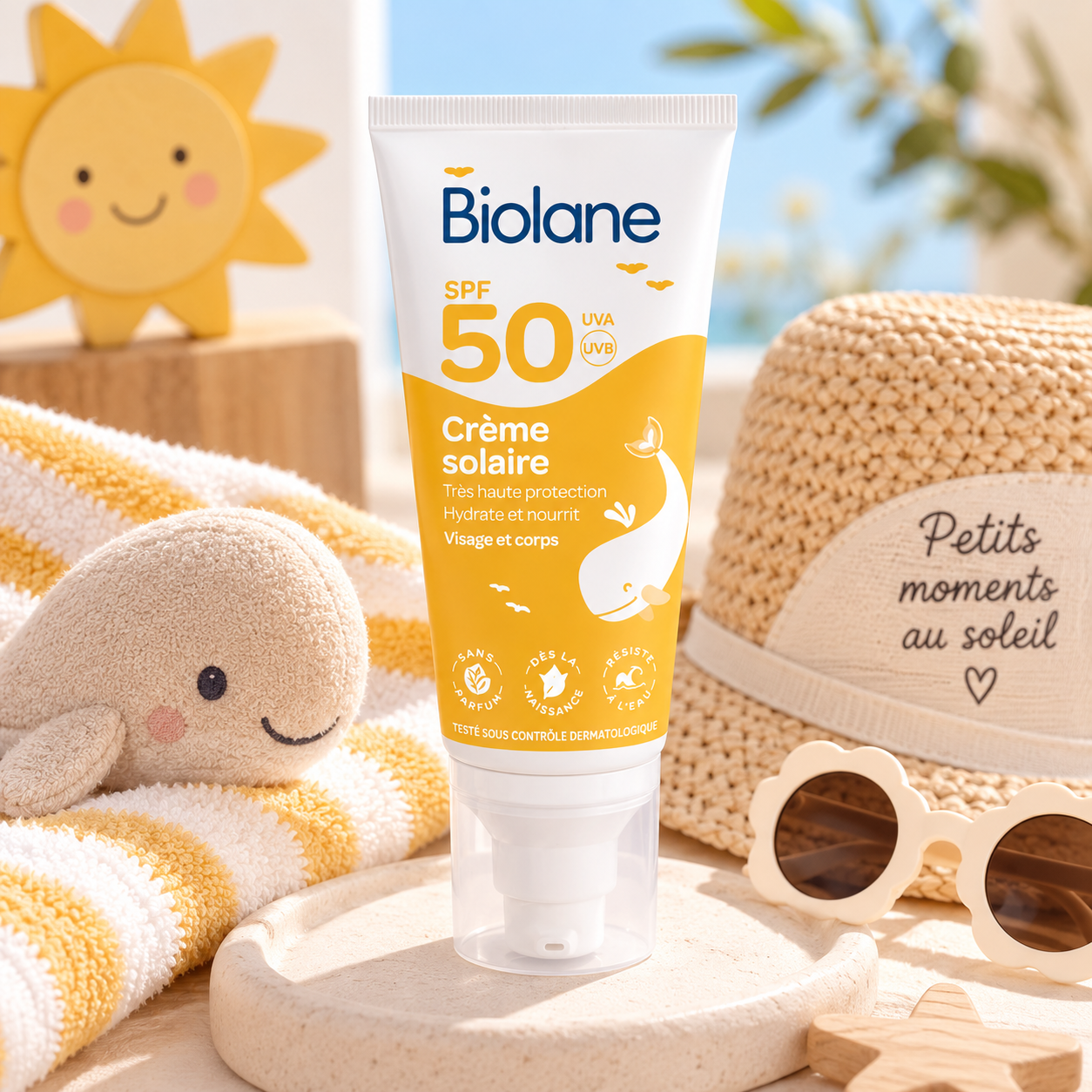 BIOLANE CREME SOLAIRE SPF 50 HAUTE PROTECTION 50 ML – Image 2