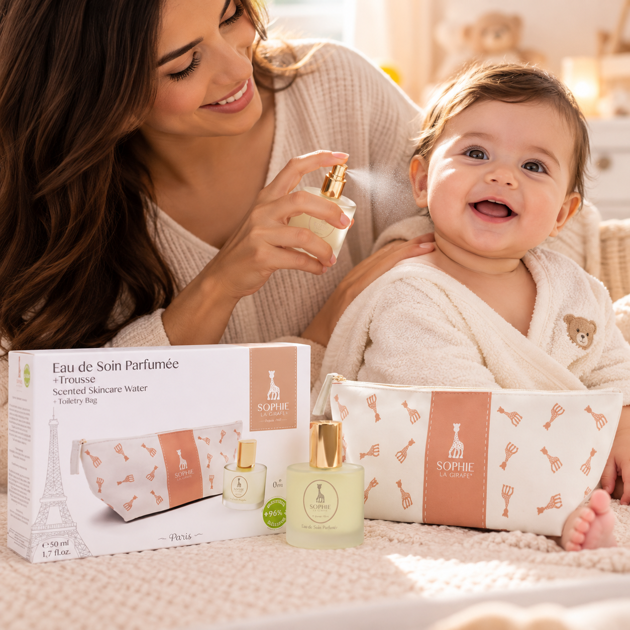 COFFRET-SOPHIE LA GIRAFE EDS 50 ML + TROUSSE/BAG – Image 2