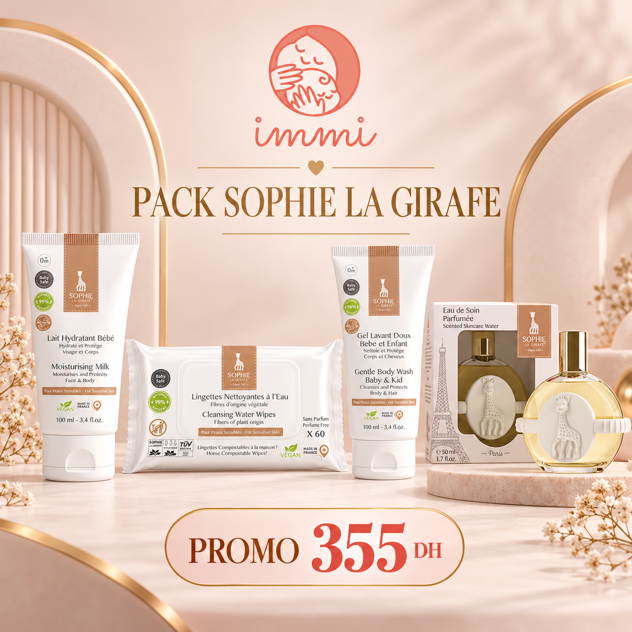 Pack Sophie la Girafe – Toilette et soin bébé | 355 DH – Image 3