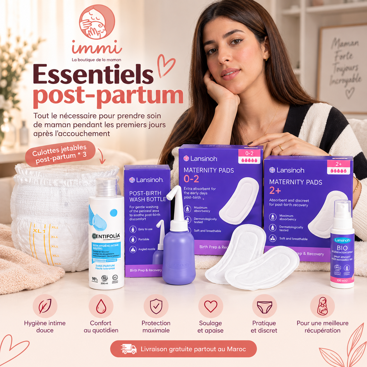 Pack essentiel post-partum 550 DH