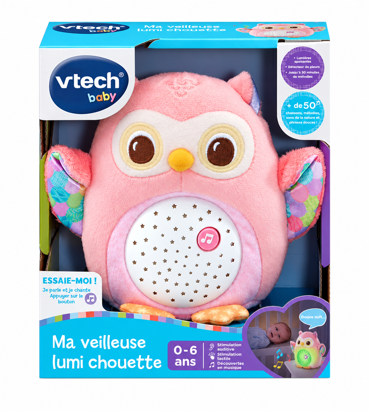 VTech Ma Veilleuse Lumi’Chouette – Rose – Image 2