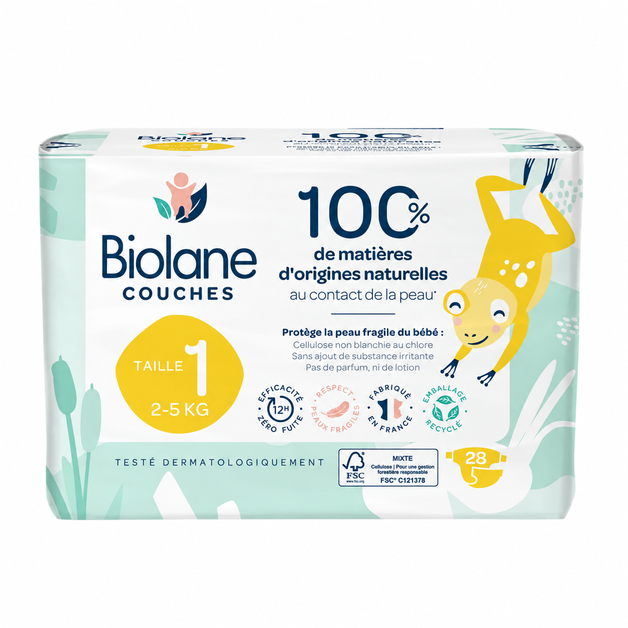 Biolane Couches Naturelles 28un Taille 1 (2-5 Kg)