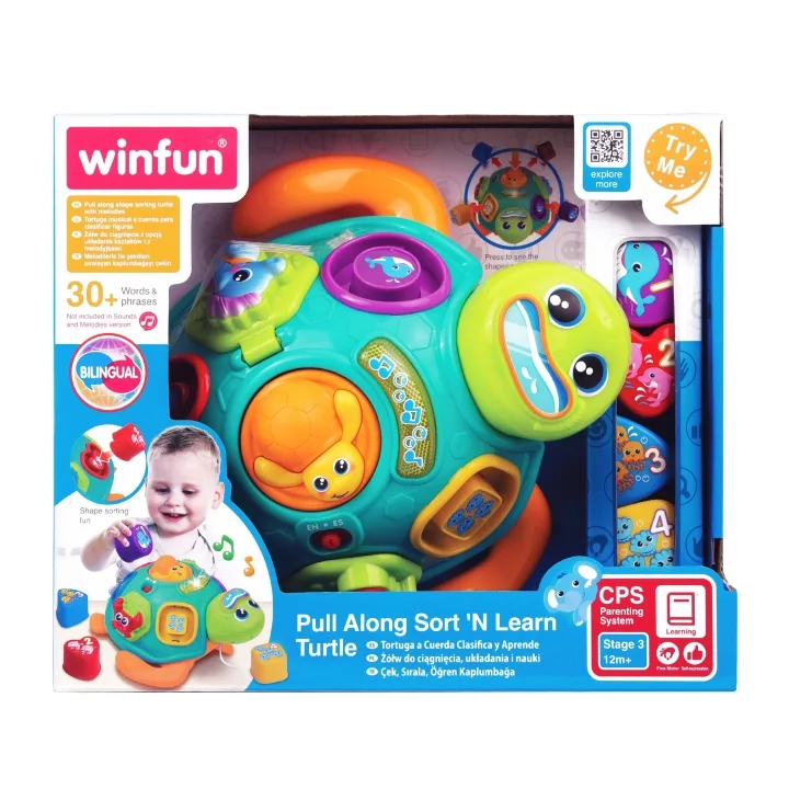 Winfun Tortue d’activités Bilingue 12m+
