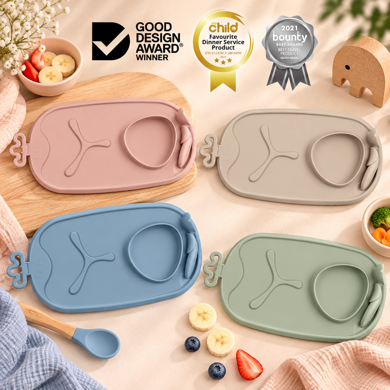 BBox Tapis de Repas en Silicone Roll + Go Latte